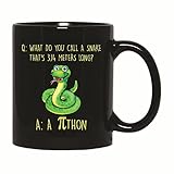 Pi Day Python Pithon Pi Symbol Snake cute funny for Math Lover Teacher 11oz 15oz Black Coffee Mug