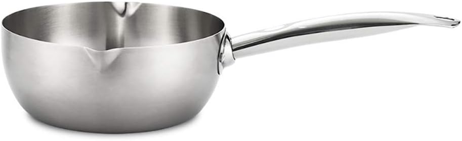 Chocolate Milk Pan Stainless Steel Pan Butter Sugar Melting Pot Yukihira Saucepan, Traditional Japanese Yukihira Pot Stainless Steel Saucepan Milk Sauce Pan (8.6 inch 3 Quart)