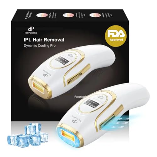 Image of The Plush Co. Ice Cooling IPL Hair Removal Laser Machine for Women & Men, Salon-Like Permanent Hair Reduction for Whole Body, Bikini line, Face, 0C Cooling for Painless Effect (White)
