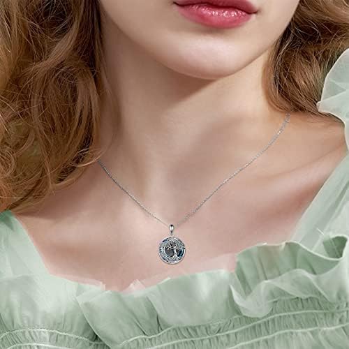 YAFEINI Tree of Life Urn Necklaces for Ashes 925 Sterling Silver Tree of Life Cremation Jewelry for Ashes Memory Jewelry for Women Men