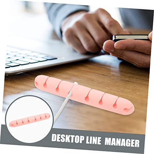 Angoily 10 piezas Clip para Cable con Ranura Organizador Adhesivo para Cables Herramienta para Gestión de Cables Bajo Escritorio miniatura 7
