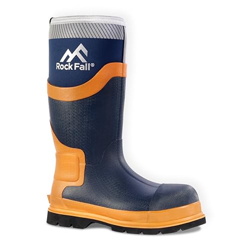 Rock Fall Unisex 7 Silt Neoprene Safety Wellington Boot Navy 10 UK