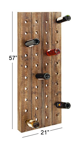 image for Deco 79 55409 Extra Large Rustic Reclaimed Wood Hanging Wine Rack | 40