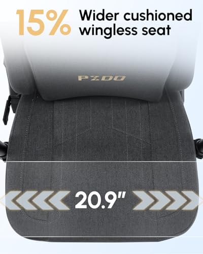 Gaming Chair, Gaming Chairs for Adults, Ergonomic Computer Chairs with Footrest & Lumbar Support, High Back Fabric PC Office Chair, Gamer Chair, 165°Recliner, Teens, 350LBS, Comfy, image 3