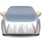 【Matériau respirant haute densité】 : la housse de voiture complète est fabriquée en tissu Oxford 210D, qui a une respirabilité haute densité, ce qui peut empêcher efficacement l'accumulation d'humidité dans la voiture et garder la voiture au sec. Il offre également une excellente durabilité, résistant à l’usure quotidienne et offrant une longue durée de vie.