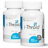 RLC Labs i-Throid 12.5 mg - Thyroid Supplements for Hypothyroidism, Iodide Supplements for Thyroid, Support Healthy Metabolism, Thyroid Support for Women and Men - 90 Vegetarian Capsules (Pack of 2)
