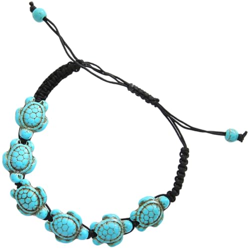 FOYTOKI Pulsera y Material de Nylon para Mujer de Turquesa de Tortuga Trenzada Diseño Minimalista Adecuado para Conjuntos Diarios y Regalos Obsequios