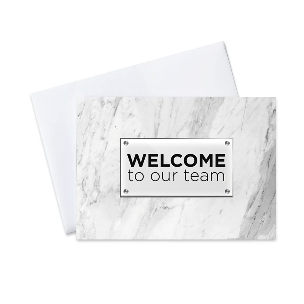 CEO Cards - Business Welcome Greeting Cards (Team Onboarding), 5x7 Inches, 25 Cards & 26 White Envelopes (W2001)