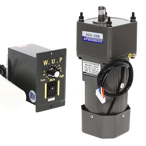 Potente motoriduttore – Il motore asincrono elettrico da 90 W con riduttore 50:1 fornisce una coppia elevata di 21 Nm a una velocità di uscita di 0-27 RPM.