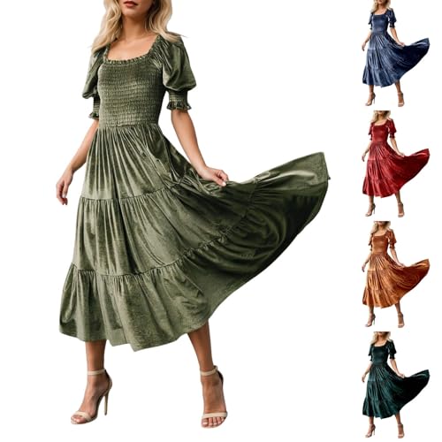 Robe de soirée longue en velours de cocktail à taille haute