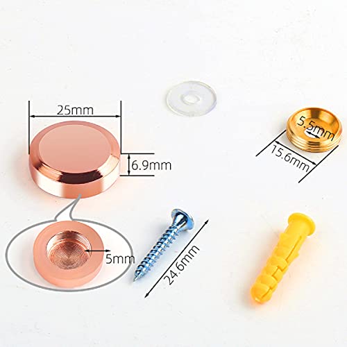 Mirror Screws 25mm Pure Copper Solid Inclined Plane Mirror Screw Cap Cover Mirror Nails for Decorative Mirror Sign/Advertising Hardware - Image 3