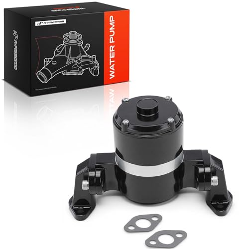 A-Premium Aluminum Water Pump Compatible with Chevrolet Small Block 350 CID, 302 CID, 265 CID, 305 CID, 262 CID, 267 CID, 307 CID, 283 CID, 327 CID, 3400 CID | 35 GPM Black | with Gasket