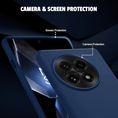 Image of LIRAMARK Liquid Silicone Soft Back Cover Case for OnePlus 13 /1+13 5G (Midnight Blue)