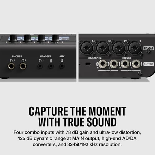 Image of Yamaha URX44 6-In / 4-Out Dual USB-C Audio Interface With Touchscreen, Includes Cubase Al, WaveLab Cast, Basic FX Suite, and Steinberg Plus Software Bundle, White URX44 W | 32-Bit /192khz, 4 Mic Pres with Plus 48V, 4.3in Touch LCD, Dual USB-C, Includes Cubase AI and Wavelab Cast