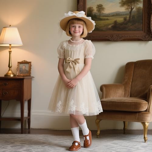 Image of GINFIVE Toddler Girls Mary Jane School Oxford Dress Flat Shoes for Wedding