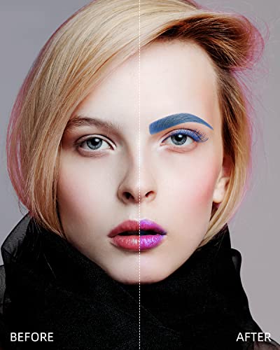 Naseny Blue Eyebrow Stamp Stencil Kit,Eyebrow Soap Eyebrow Pomade Setting Gel With Amino Acid Eyelash Shampoo For Lash Extensions #TOP1