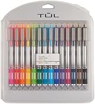 TUL Retractable Gel Pens, Bullet Point, 0.7 mm, Gray Barrel, Assorted Standard And Bright Ink Colors, Pack Of 14