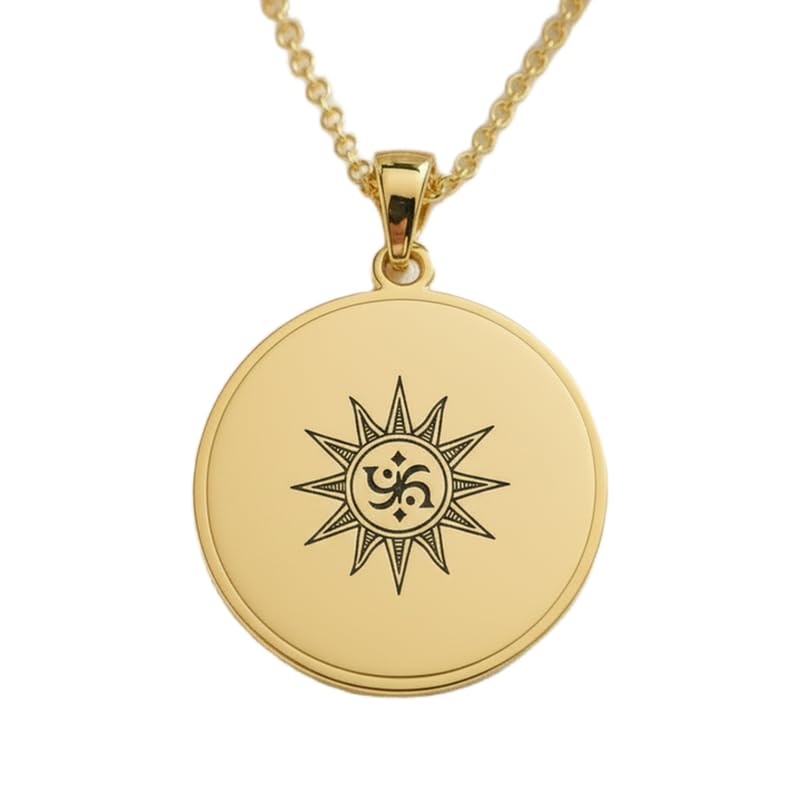 Collier Om Sun argent et or : le bijou idéal du studio de yoga aux soirées