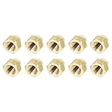 METALLIXITY Acorn Cap Nuts(M12x1.75mm) 10Pcs, Brass Acorn Dome Cap Head Hex Nuts - for Industrial Mechanical Equipment, Gold Tone