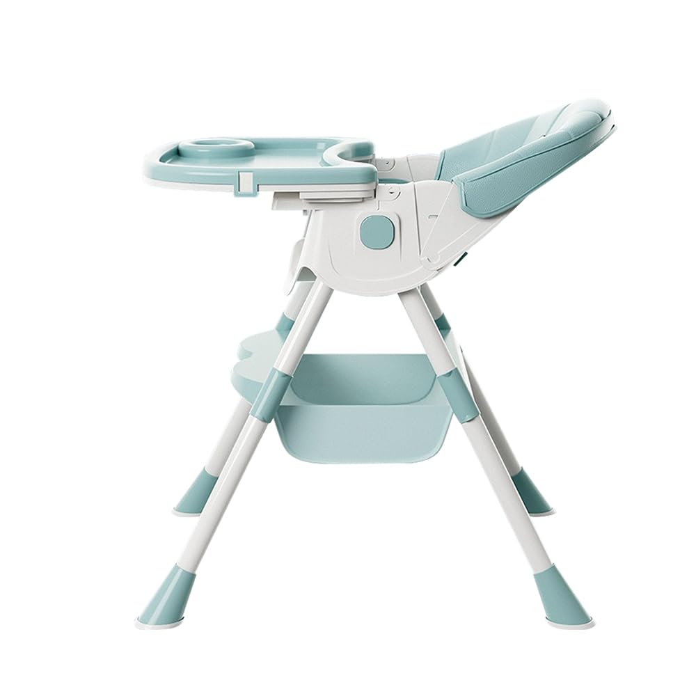 Chaise Haute Bébé 4 en 1 Réglable - Plateau Amovible Lavable - Siège Évolutif Sécurisé pour Repas, Jeu et Croissance 6M-3Ans (vert)