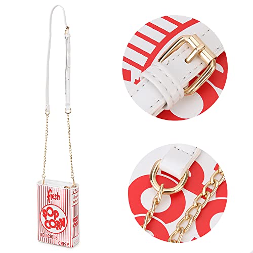 novelty fashion women crossbody bag popcorn box style clutch bag for girl handbag shoulder bag purse