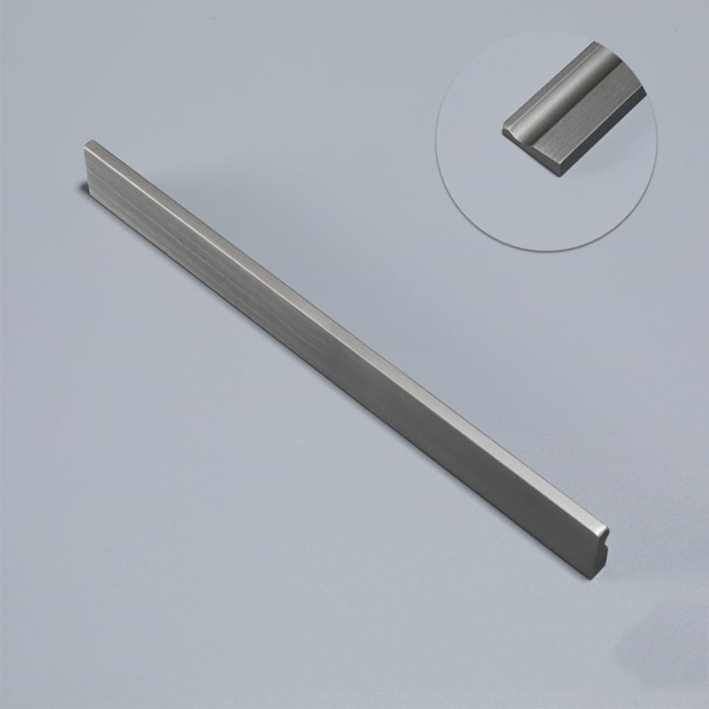 2 Tiradores de Armarios Gris cepillado Asas de gabinete Asa larga Manijas de puerta de muebles Aleación de aluminio Manillas Para Cocina Perilla Pomos (Length 1000mm)