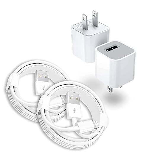 iPhone Charger MFi Certified Lightning Cable to USB Cable Set of 2(1m),USB Wall Charger Travel Plug Compatible with iPhone 8/8 Plus,iPhone 7/7Plus,iPhone 6S/6S Plus/6/6 Plus,iPhone 5/5S/5C/SE More