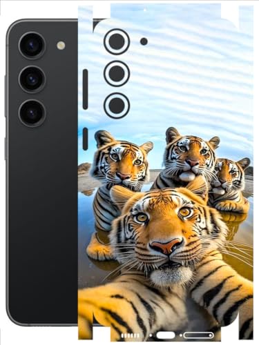 Image of AtOdds - Full Body Back Screen Guard Protector Film - Lamination Wrap Skin Sticker Compatible with Samsung Galaxy S23 (5G) | Scratchproof Matte Finish (Selfie)