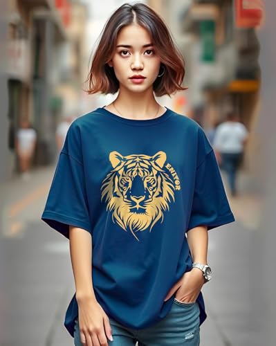 Image of AUSK Oversized T-Shirt for Womens || Graphic Front Printed Loose fit Womens Tshirt