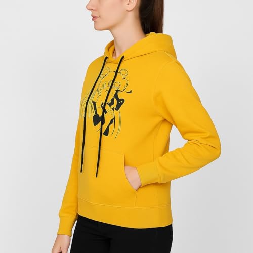 Image of Raves Womens Stylish Printed Hoodie | Trendy Cotton Fleece Hooded Sweatshirt for Women & Girls | Full Sleeve Winter Wear Pullover