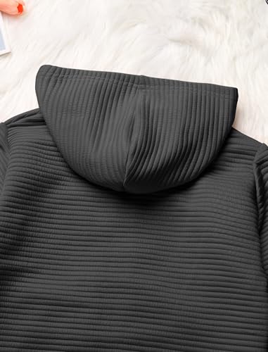 OBEEII Girls Zip Up Hoodies Sweatshirt Long Sleeve Sweatshirt with Pockets Running Top Cute Fall Winter Clothes 5-14 Years4