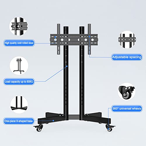 Soporte móvil para TV de 32 a 65 pulgadas ajustable con ruedas miniatura 4