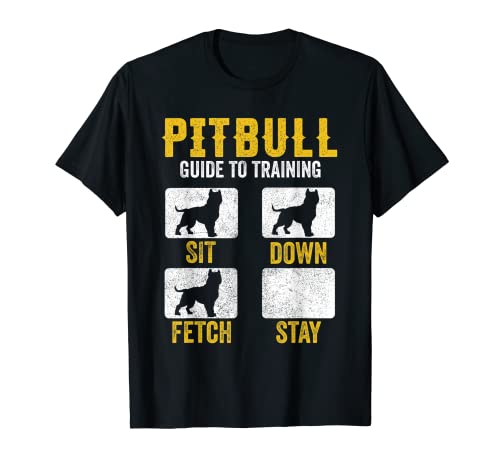 Pit bull Guía Para Camisas De Entrenamiento, Perro Mamá Papá Amantes Propietarios Camiseta