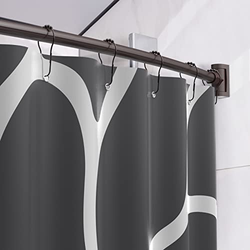 Prettyhome Adjustable Arched Curved Shower Curtain Rod Rustproof Expandable Aluminum Metal Shower Rod 38-72 Inches Telescoping Design Exquisite Customizable For Bathroom,Need To Drill,Bronze #TOP6