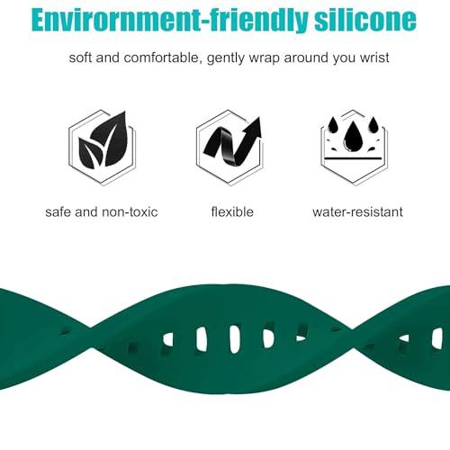 Image of ACM Watch Strap Slide 42MM 44MM 45MM 46MM 49MM Silicone Belt Compatible With Boat Wave Elevate Smartwatch Classic Casual Band Green