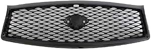 FREEMOTOR802 Compatible with 2014-2017 Infiniti Q50 Sedan Front Grille, Eau Rouge ER Style Painted Glossy Black ABS Plastic Hood Grill Cover