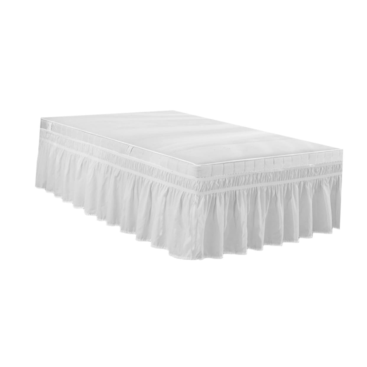 Volante elástico de cama 150x200 plisado antipolvo en poliéster resistente para hogar