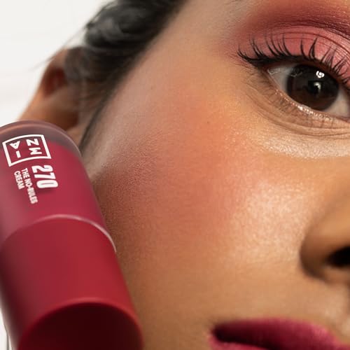 3INA Makeup - The No-Rules Cream 270 - Blush Liquido Bordeaux Scuro - Blush In Crema Con Olio Di Mandorle - Blush Per Occhi Labbra E Guance - Blush Dalla Finitura Naturale - Vegan - Cruelty Free - 2