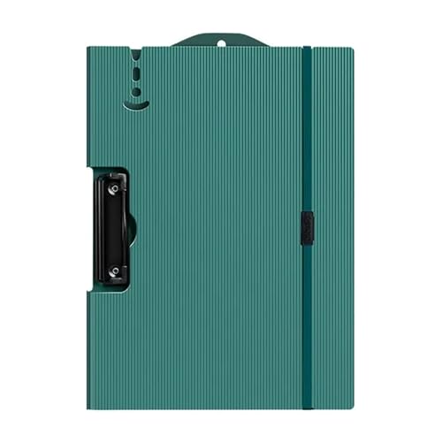 Image of oddpod Horizontal A4 Plastic Clipboard with Elastic Strap /Multi-Function Document Paper Storage File Folder with Outer Cover for Students & Professionals - Teal Blue