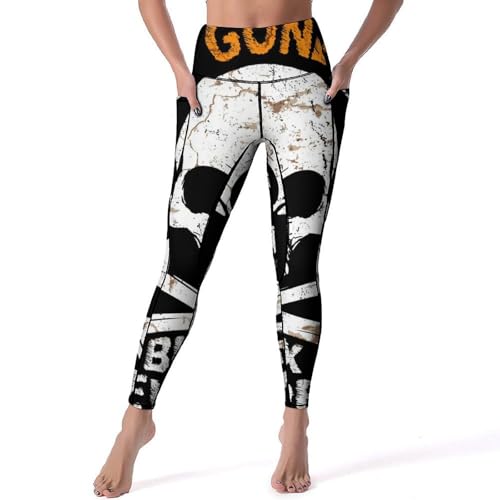 Leggings fitness crâne blanc pour vos séances de sport en salle
