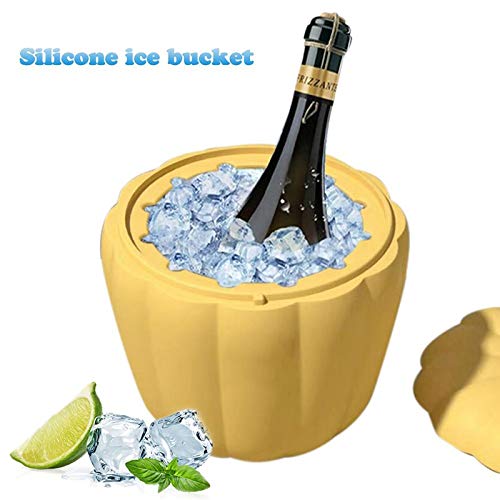 Silikon-Eiskübel, Eiswürfelschale, Champagner-Whisky-Bierbereiter, tragbarer Eimer mit Deckel, großer Eiskübel, Bier-Werkzeuge