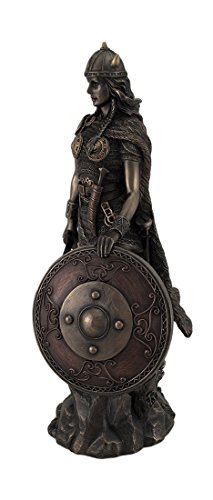 Estatua Vikinga Escudo en Metal Bronceado miniatura 2