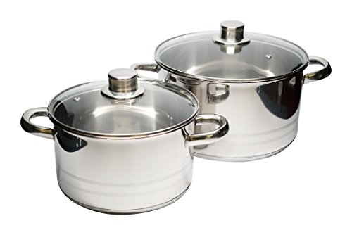 ELO Skyline Stainless Steel Kitchen Induction Cookware Pots and Pans Set with Air Ventilated Lids, 10-Piece - Thumbnail 2