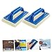 GANAZONO 2pcs Heavy Duty Bath Brush Handle for Kitchen Bathrooms Scrubbing Pad Sponge Brush Set