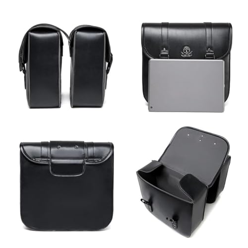 Bolsa trasera para motocicleta para BMW S1000RR S1000R – Fácil instalación, bolsa de cuero, alforjas laterales con mecanismo de cierre, bolsa trasera de almacenamiento miniatura 3
