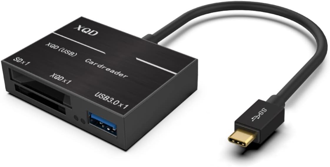 Gatuida 2pcs Type-c USB Memory Card Reader Compatible with Windows Transfer Speed Design Supports Cards Black