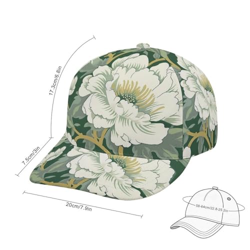 Gorra ajustable estilo Chinoiserie azul miniatura 2