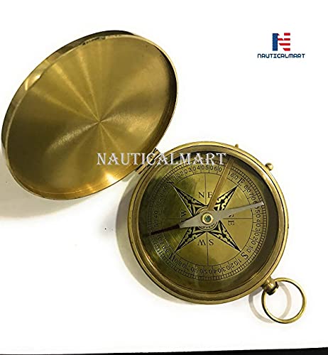 Brújula de Bolsillo de Latón con Estuche de Cuero miniatura 5