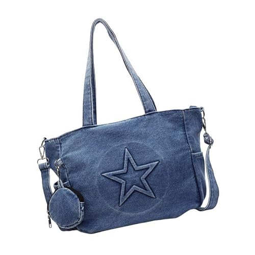 Bolso para Mujer Denims Bolso Tote Bolso con Cremallera Gran Capacidad Embragues Monederos Bolsos Bandolera para Trabajo Viajes Bolsos Bandolera y Bolsos para Mujer