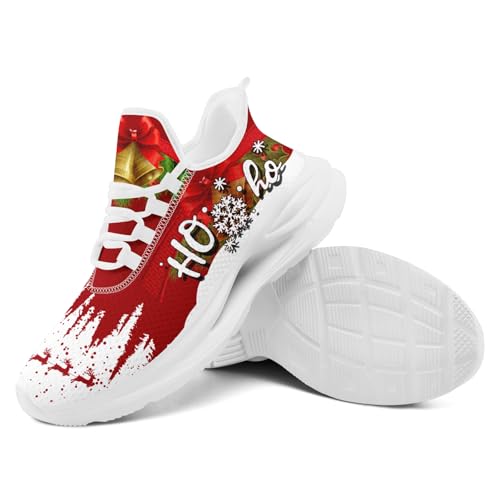Christmas Running Shoes for Men Women – Holiday Festive Design, Comfortable Lightweight Tennis Shoes Mesh Walking Sneaker4